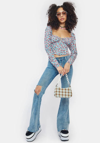 Lotte Puff Sleeve Corset Top