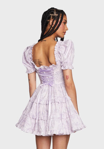 Wink For Me Babydoll Dress - Purple