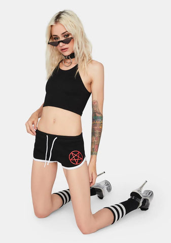 Enjoy Satan Graphic Shorts