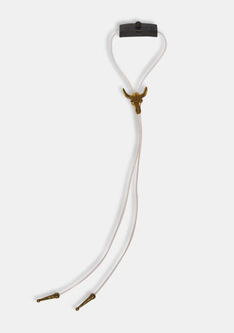 White Light Up Bolo Tie
