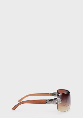 Eye Fair Shield Sunglasses - Brown