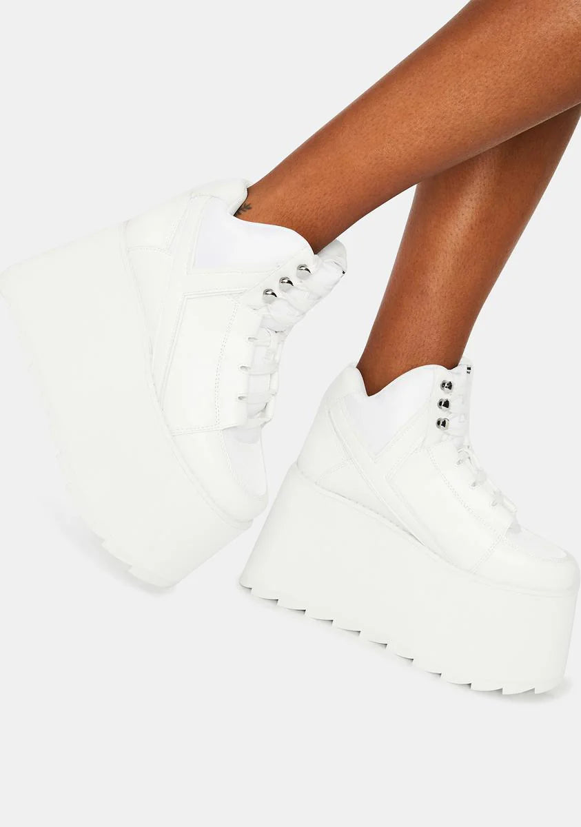 White Qozmo 2 Platform Sneakers