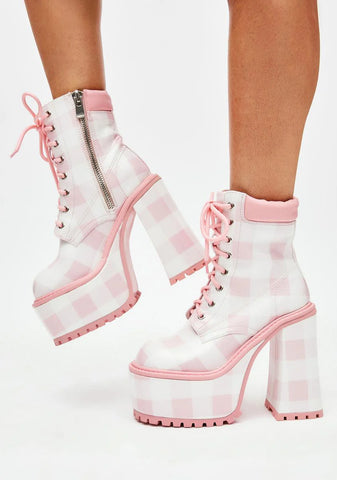 Smore Sweetness Gingham Boots