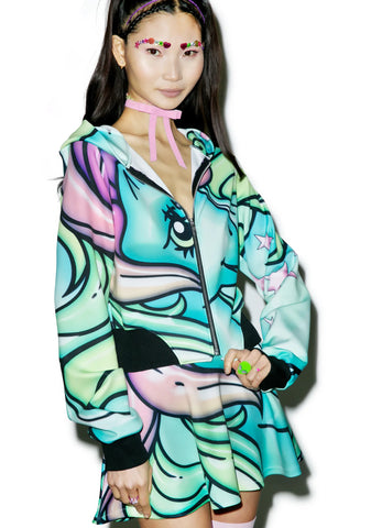 Starflower Hooded Bomber Hoodie