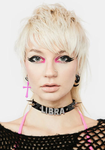 All About Libra Spiked Choker