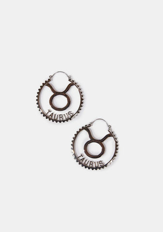 Reppin' Taurus Hoop Earrings