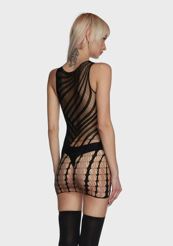Coming In Hawt Fishnet Dress
