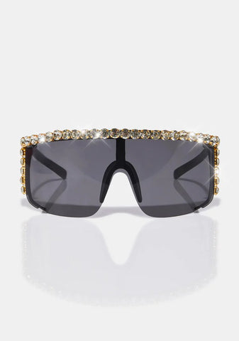 Midnight Melting Point Shield Sunglasses