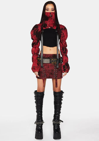 Modulation Red Acid Wash Puffer Shrug