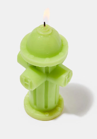 Green Hydrant Candle