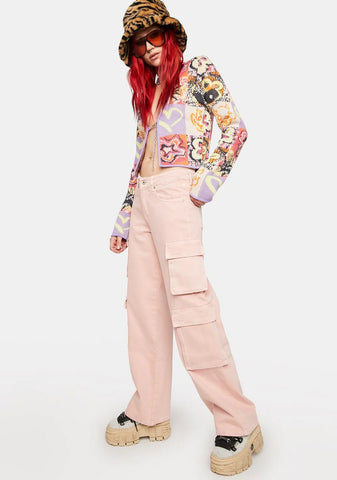 Pink Combat Release Jeans