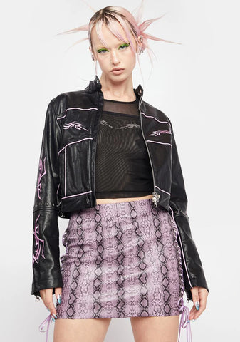 Opinion's Everything Snake Mini Skirt