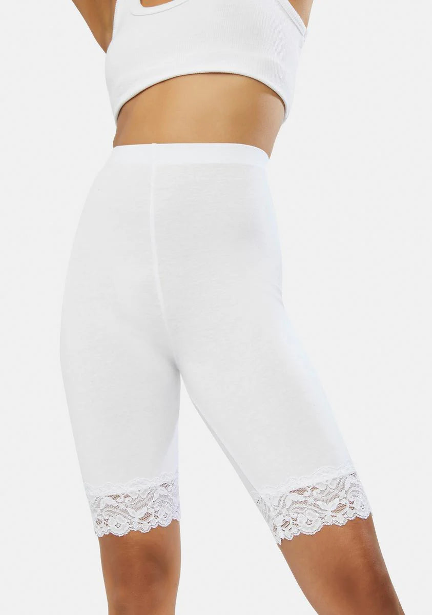 Chill One More Time Lace Biker Shorts