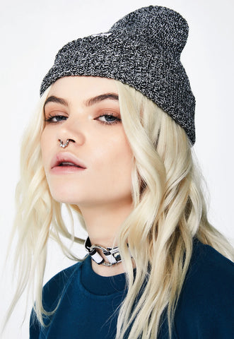 Peppered Lord Nermal Ribbed Beanie