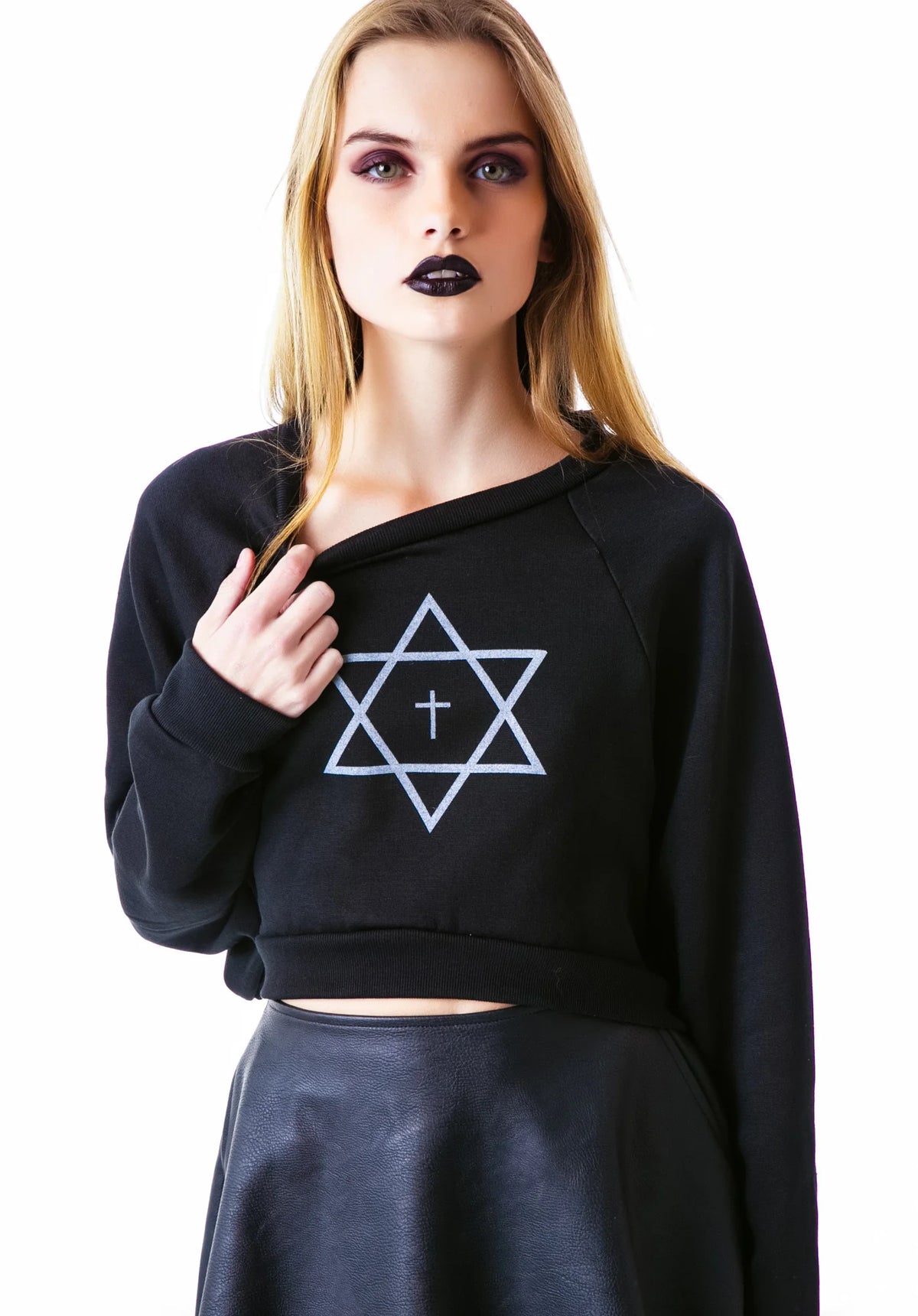 Trippy Cropped Sweatshirt