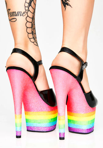 Wicked Freaky Fembot UV Heels