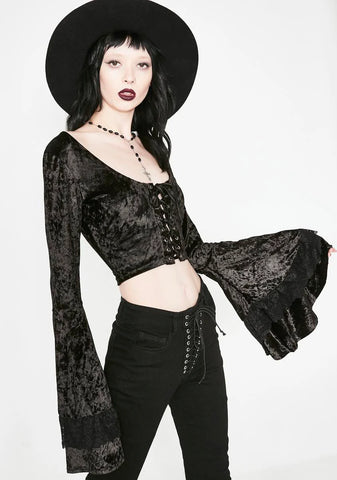 Crazed Mystic Bell Sleeve Top