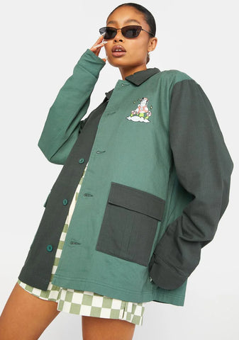 Sensai Color Block Military Jacket