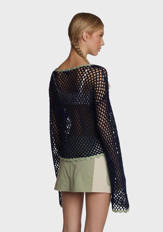 Stealing Sunshine Crochet Sweater