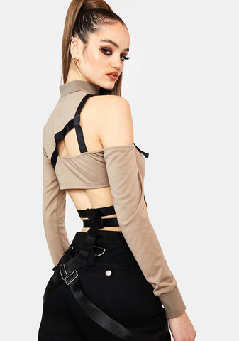 Known To Misbehave Buckle Top