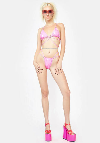 Bubblegum Pop Strappy Lingerie Set