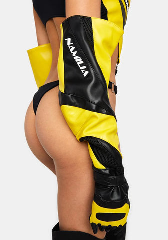 Yellow Moto Gloves