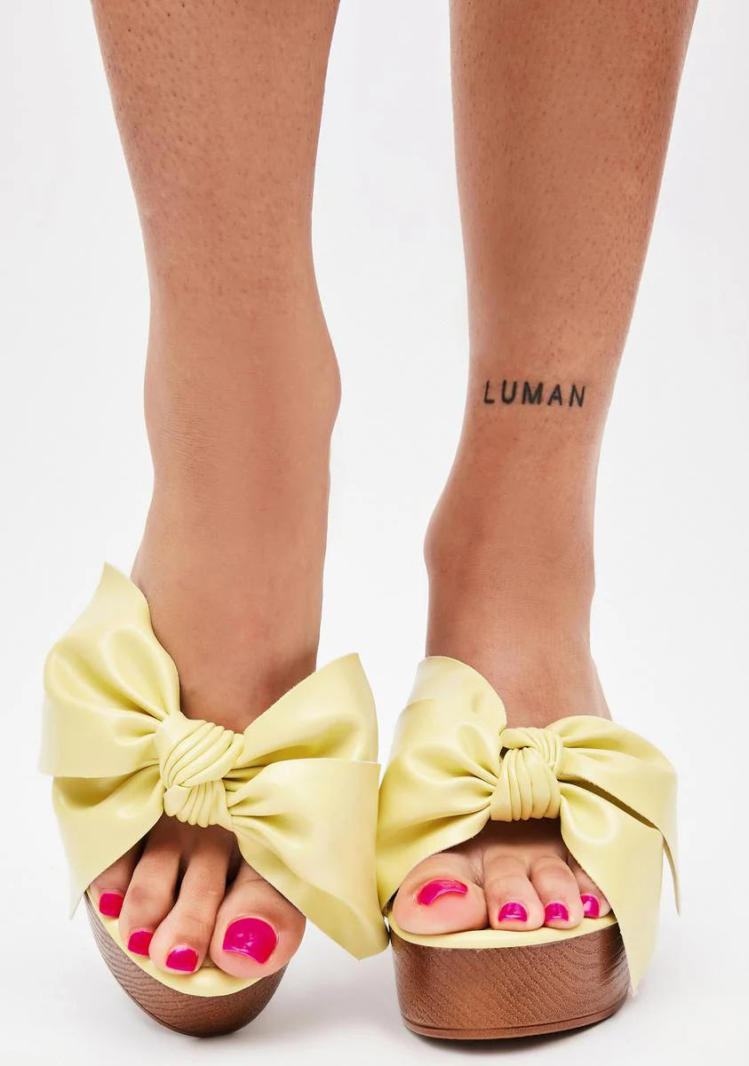 Sunny Girl's Girl Platform Bow Heels