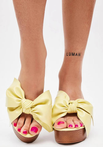 Sunny Girl's Girl Platform Bow Heels
