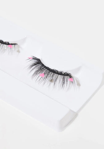 Pink Heart Lashes