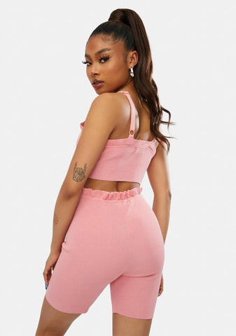 Babe Make You Miss Me Biker Shorts Set