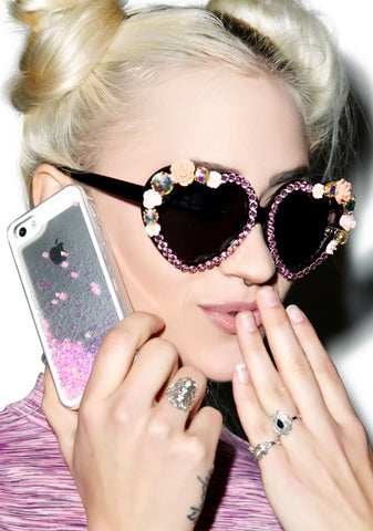 Falling Hearts Glitterfalls iPhone Case