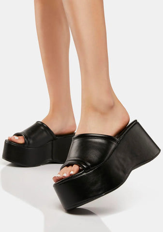 Elusive Moves Platform Sandals