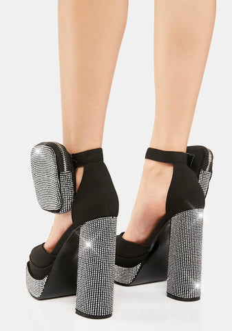 Diamonds On My Feet Chunky Pumps