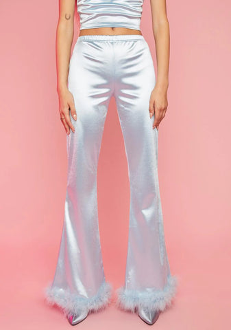 Cloudy Exes and OMGs Satin Pants