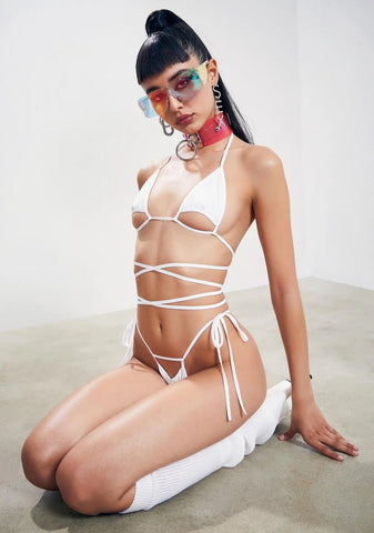 Pay My Bills Strappy Bikini Set