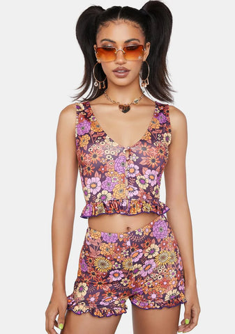 In The Limelight Printed Shorts