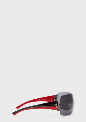 Riley Sunglasses - Black/Red
