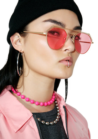 Rose Stephanie Matte Sunglasses