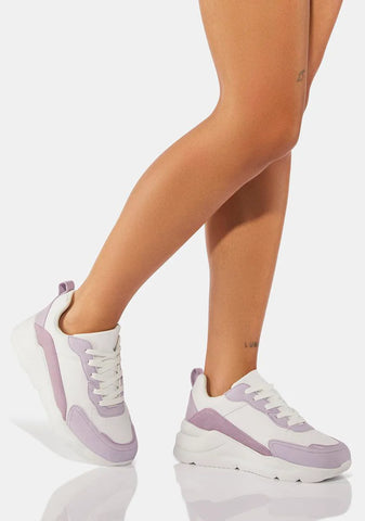 Lavender Master Of Speed Sneakers