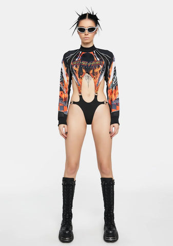 See You In Hell Cut-Out Bodysuit