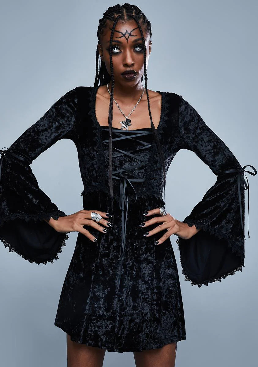 Fear The Night Bell Sleeve Dress