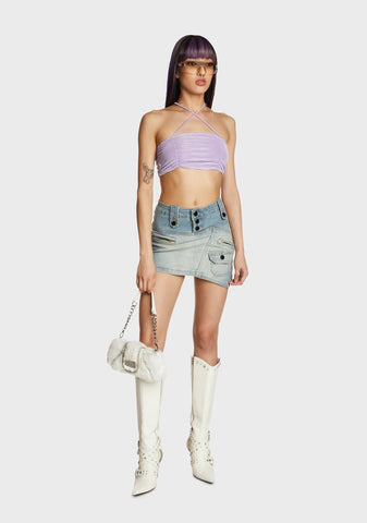 Dainty Illusion Halter Top