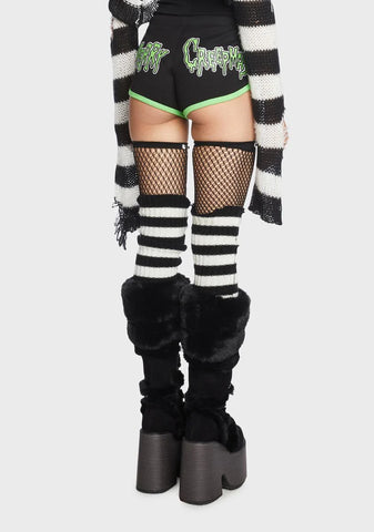 Green Merry Creepmas Dolphin Booty Shorts