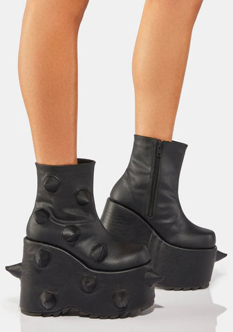 Slay-77 Spiked Platform Boots