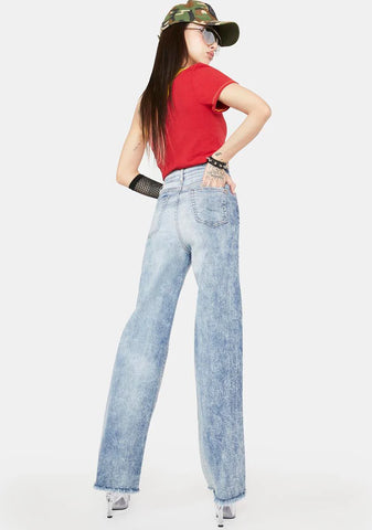 Night Scene Acid Wash Jeans