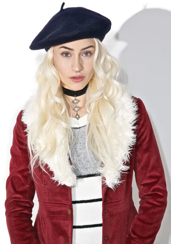 Navy Mademoiselle Beret