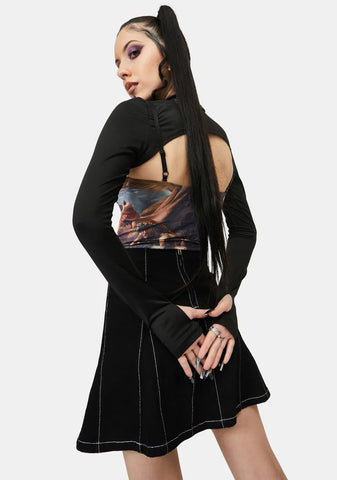 Mystic Corset Long Sleeve Top