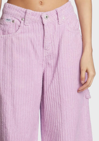 Pink Cord Sweeper Jeans