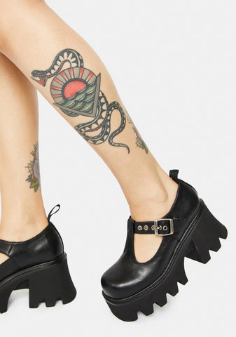 T-Strap Platform Mary Janes