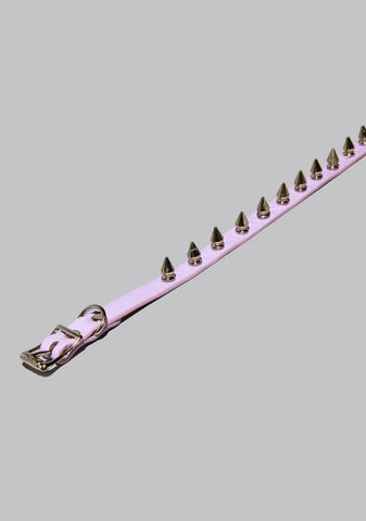 Purple Spiked Vegan Leather Choker